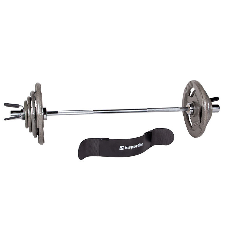 Kit complet barre de musculation olympique 120 cm avec 45 kg de poids