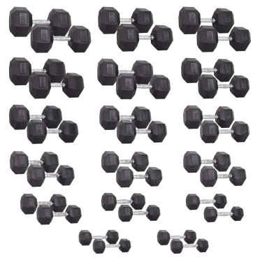 Paires d'haltères de musculation hexagonaux 3 kg à 40 kg