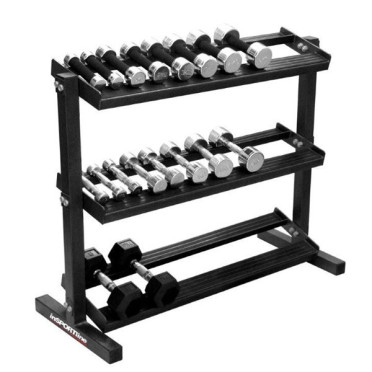 Support de rangement sur 3 étages pour tout type d'haltères - Capacité de stockage 250 kg