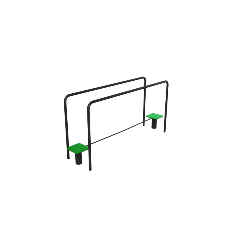 Funambule d'équilibre assisté pour parcours santé