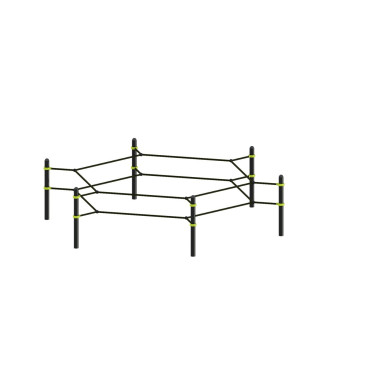 Octogone en plein air pour pratique du MMA et UFC
