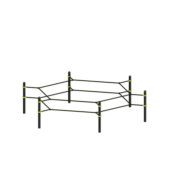 Octogone en plein air pour pratique du MMA et UFC