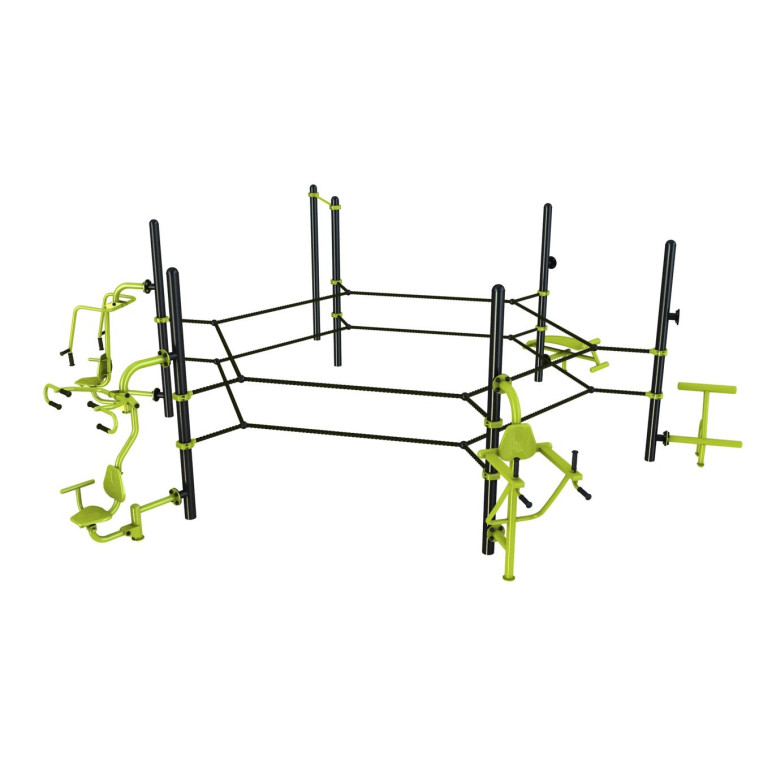 Agrès de street workout et sports de combats en plein air