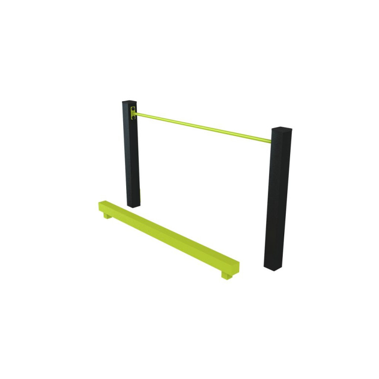 Poutre d'équilibre pour réhabilitation des séniors en plein air