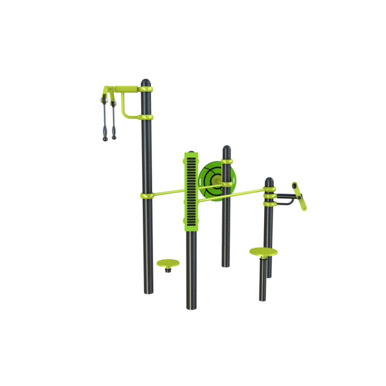 Agrès de motricité en plein air 7 en 1 pour public séniors