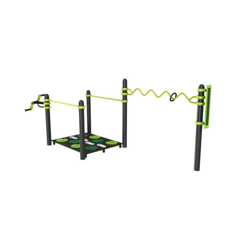 Station de sport combiné pour parcours séniors en plein air