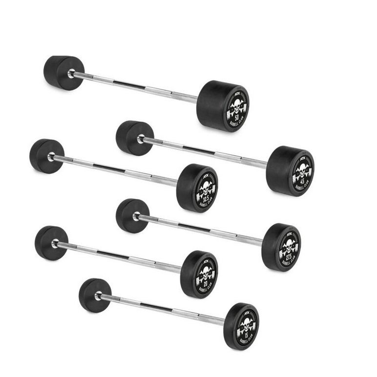Barres d'haltères ATX préchargées 10 à 50kg