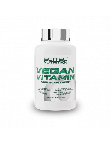 Vegan vitamin Scitec nutrition- Formule multivitamines et minéraux avec extrait de plantes - Santé physiques