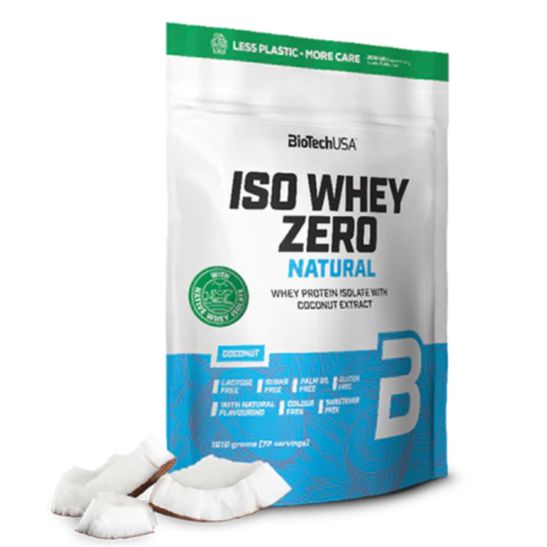 Proteines en poudre iso whey zero natural biotech usa en sachet écologique