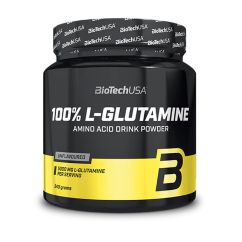 Acide amine en poudre Biotech USA - 100% L-glutamine en pot