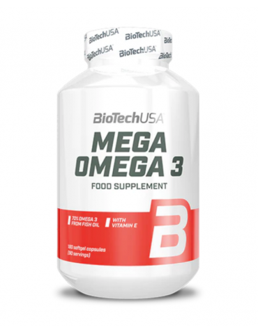 mega omega 3 Biotech USA 180 gélules molles
