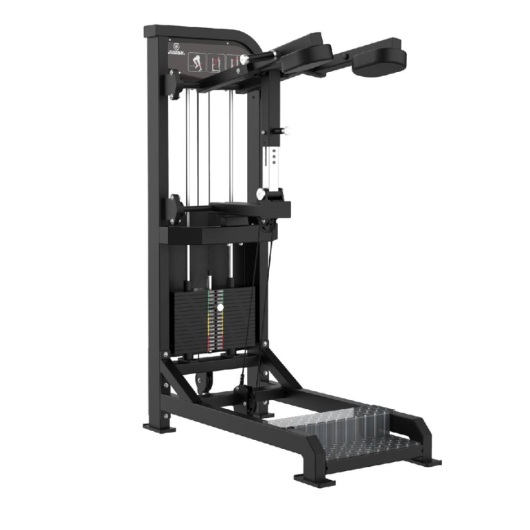 calf raise machine à charge guidée avec deux hauteurs de travail