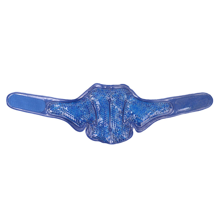 Compresse avec poche de gel enveloppante avec bande auto-agrippante