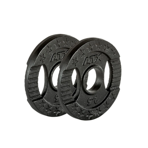 Pack ATX - Barre de musculation olympique 220 cm chromée avec colliers de serrage et 107.5 kg de poids - vue 7