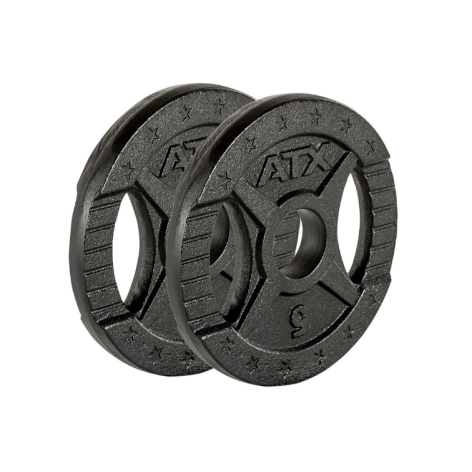 Pack ATX - Barre de musculation olympique 220 cm chromée avec colliers de serrage et 107.5 kg de poids - vue 8