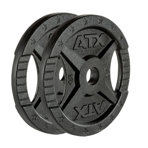 Pack ATX - Barre de musculation olympique 220 cm chromée avec colliers de serrage et 107.5 kg de poids - vue 10