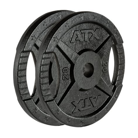 Pack ATX - Barre de musculation olympique 220 cm chromée avec colliers de serrage et 107.5 kg de poids - vue 11