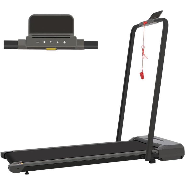 Tapis de marche électrique avec écran LED et support pour tablette pliable