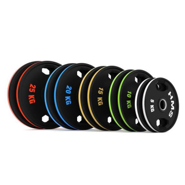 Paire de plaques de poids pour la musculation avec 2 poignées de 5 à 25 kg