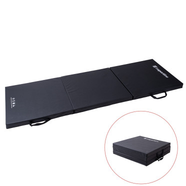 Tapis de gymnastique pliable en mousse et cuir synthétique