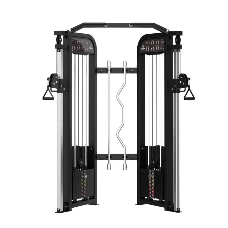 Station Functional Trainer Double Poulies Réglables et Colonne de poids 2 x 100 kg- Elite Series Titanium Strength