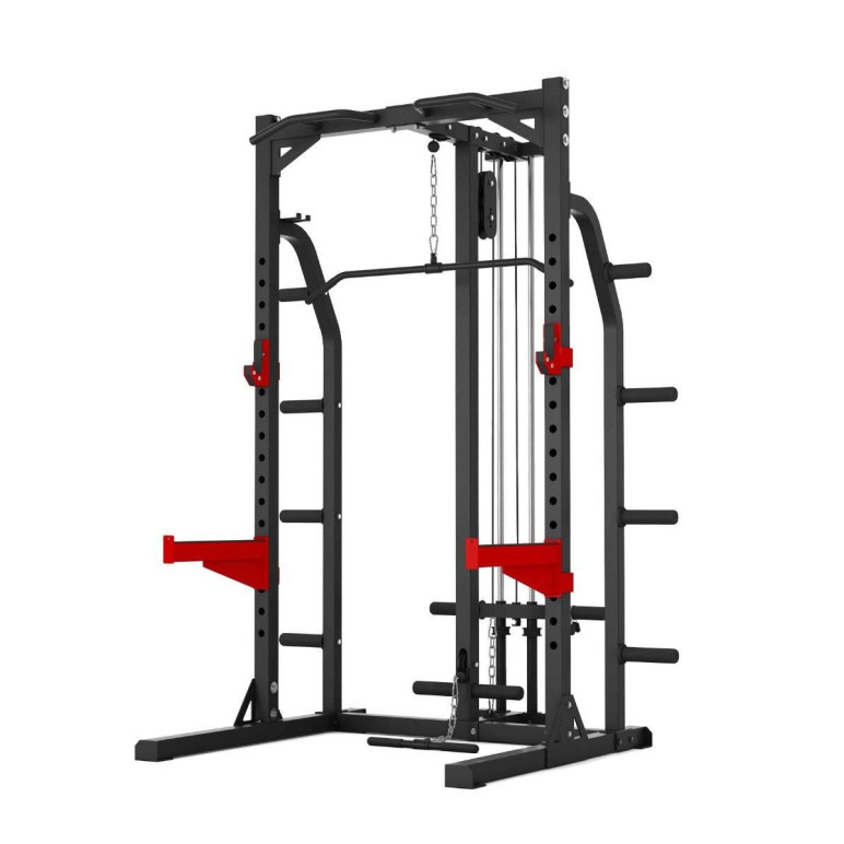 Half rack à squat avec poulie à charge libre