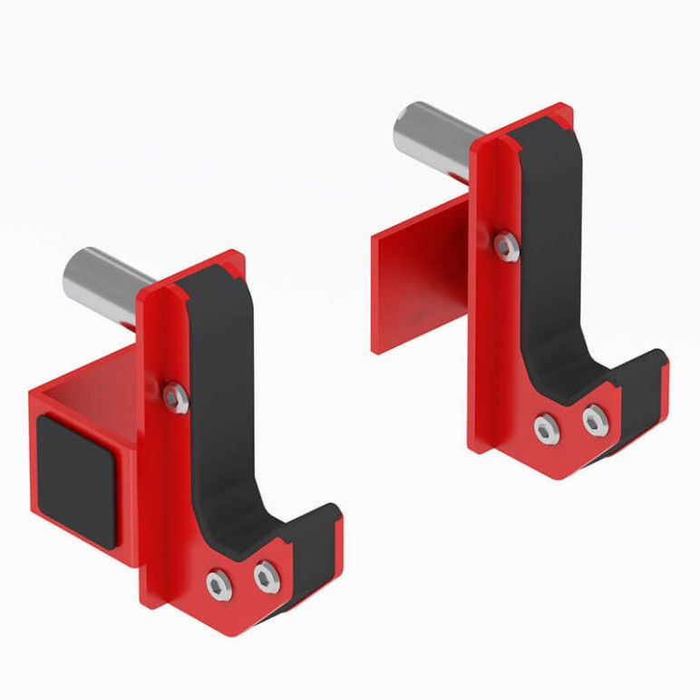 Paire de crochets en J ergonomiques compatibles avec les Racks RH50 - RH60 - RH70 Titanium Strength