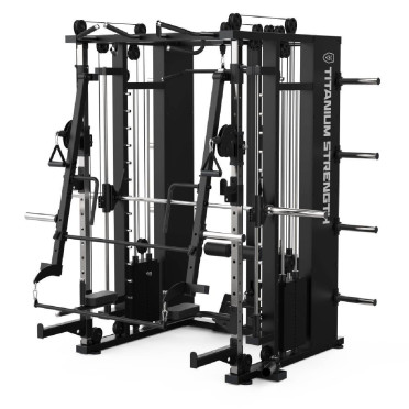 Station de musculation multipostes avec double poulies et colonnes de poids 90 kg - B300 Titanium Strength