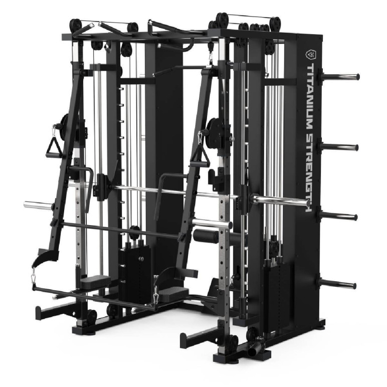 Station de musculation multipostes avec double poulies et colonnes de poids 90 kg - B300 Titanium Strength