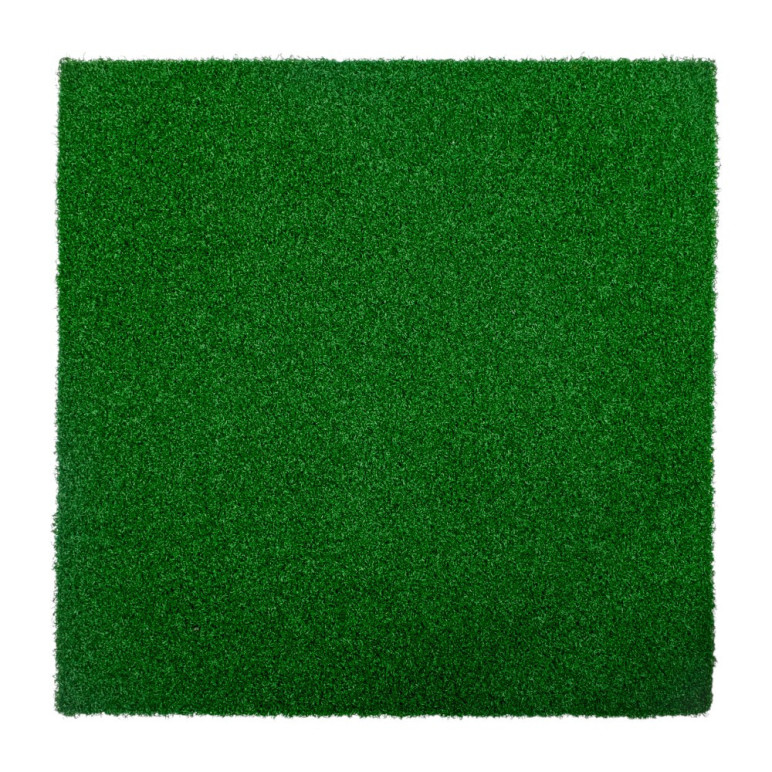 Dalle de sol avec revêtement synthétique et caoutchouc