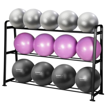 Rack de rangement avec ballons de gymnastique x13