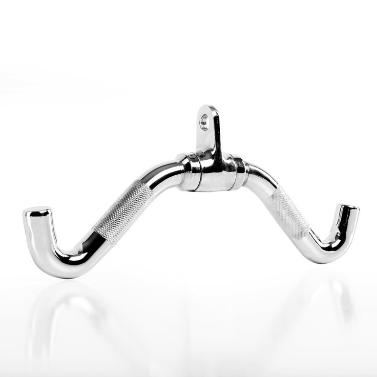 Barre triceps / curl en V de 38 cm avec embouts arrondis