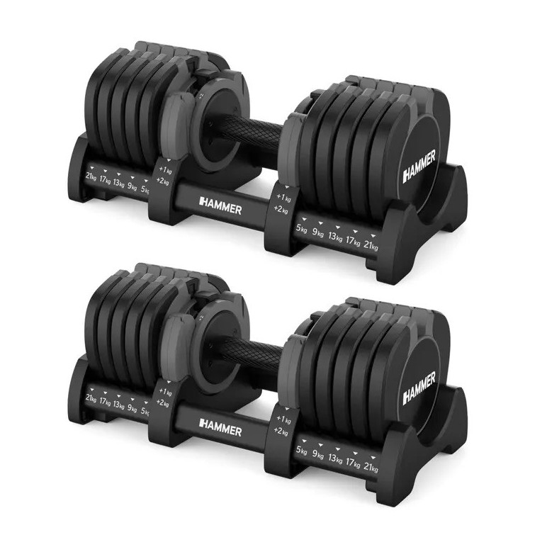 Paire d'haltères réglables Stronglock 8.0 Hammer de 4 à 23 kg
