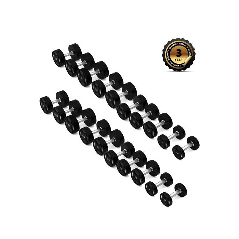 Ensemble d'haltères complet de 2,5 à 25 kg