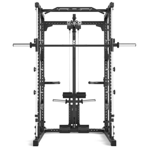 Power rack àà squat ATX avec option barre guidée et poulie à charge libre - vue 5