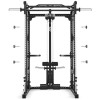 Power rack àà squat ATX avec option barre guidée et poulie à charge libre - vue 6