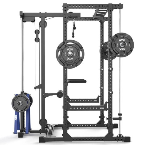 Power rack àà squat ATX avec option barre guidée et poulie à charge libre - vue 9