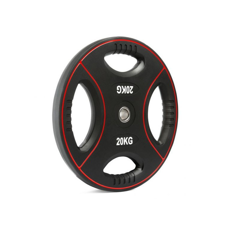 Plaques de poids 30 mm en polyuréthane 4 poignées à prix réduit - Poids de 20 kg ATX