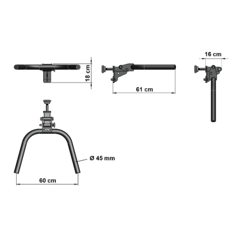 Option Poste à dips pour rack de musculation ATX - vue 5