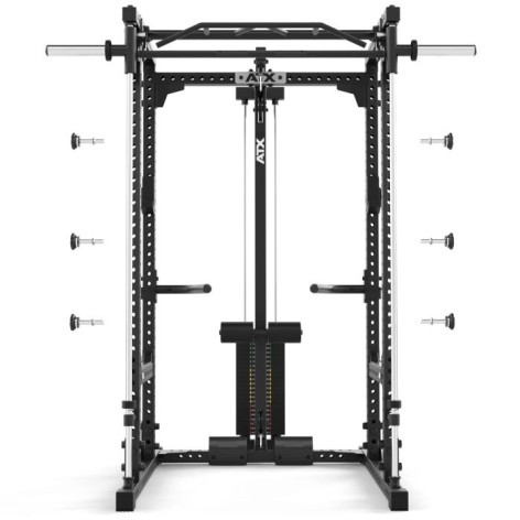 power rack atx avec poulie à charge guidée et option multipresse - vue 6