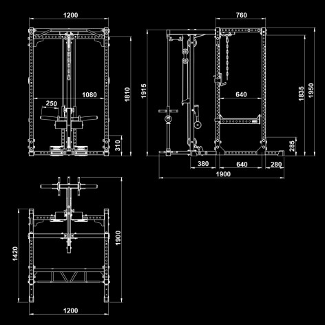 Pack ATX power rack avec poulie à charge libre - vue 7