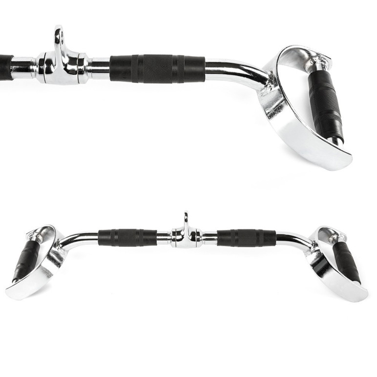 Barre tirage musculation des dorsaux avec poignées en caoutchouc