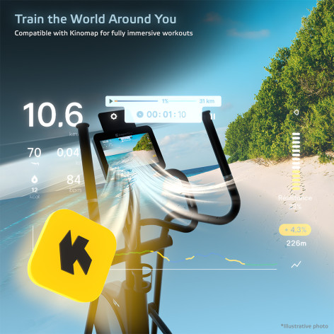 Vélo elliptique avec applications préinstallées