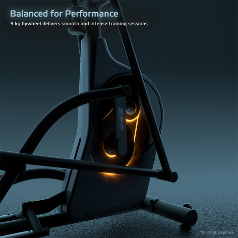 Vélo elliptique avec roue d'inertie de 9 kg