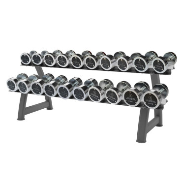 Set d'haltères chromés de 2,5 à 25 kg