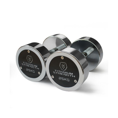 Set d'haltères chromés