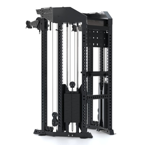 Functional trainer avec colonnes de poids extensibles