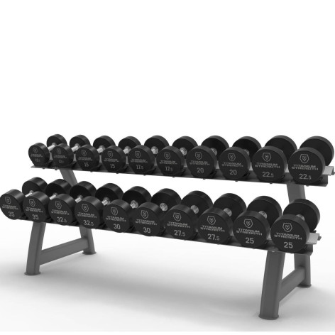 Set d'haltères ronds de 12,5 à 35 kg