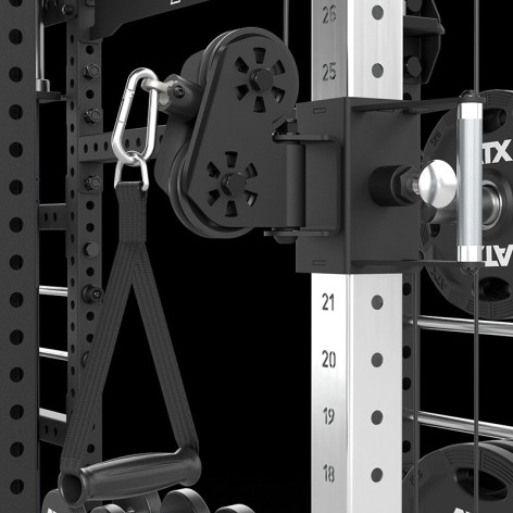 Appareil combiné poulie et rack de musculation