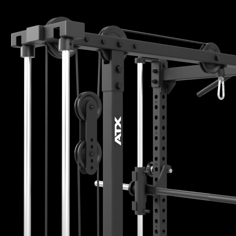 Station de tirage robuste en acier profilé noir mat